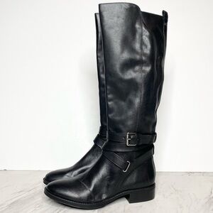 New! Sam Edelman Pansy Black Leather Tall Boot 7M
